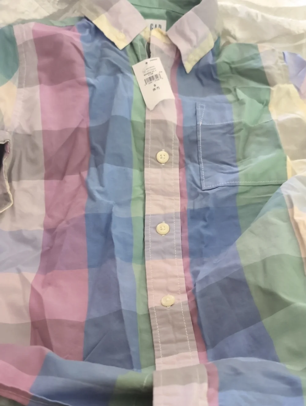 GAP Kids Plaid Button-Down Shirt- S